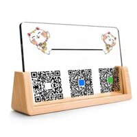 Mã QR Code Để Bàn Bằng Mica | Bảng Mèo Thần Tài Có Đế Gỗ | Bảng Tên Shop, Bảng Thông Tin Tài Khoản Thanh Toán | In Theo Yêu Cầu