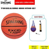 [Mã SKAMLTSM9 giảm 10% đơn 99K] Bóng rổ Da Spalding TF 500 - Tặng kèm kim bơm bóng và túi lưới đựng bóng
