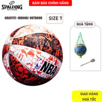[Mã SKAMLTSM9 giảm 10% đơn 99K] Quả bóng rổ Spalding NBA Graffiti số 7 (73-722Z)- Tặng kim và túi lưới đựng bóng