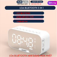 [Mã SKAMSALE0123 giảm 10% đơn 200k] Loa Bluetooth Kiêm Đồng Hồ Mặt Gương Hiển Thị Đèn Led - Đài FM - Đồng Hồ Báo Thức