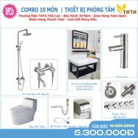 (Mã SP: CB-08) Combo Trọn Bộ Thiết Bị Vệ Sinh 10 Món TaTa CB-08