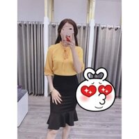 [Mã SRMA5115 giảm 50% tối đa 20k]Áo kiểu cổ xếp li tay lỡ