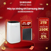 [Mã SS02A giảm 10% đơn 1 triệu] Máy lọc không khí Samsung 34m2 AX34R3020WW, lọc bụi mịn PM0.3, kháng khuẩn 99.9%