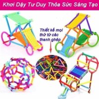 [Mã TOYJAN hoàn 20K xu đơn 50K] Bộ Đồ Chơi Xếp Hình Lắp Ráp Que Sáng Tạo Cho Bé