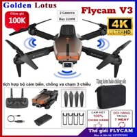 [Mã V3P giảm 100k] Flycam mini V3 Pro Drone 2 camera kép có định vị 1080P WiFi Máy bay điều khiển từ xa 4 cánh