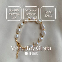 [MẠ VÀNG 18K] Lắc Tay Gloria Ngọc Trai Tự Nhiên Vintage Phong Cách Châu Âu