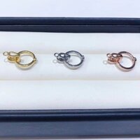 Mạ Vàng Tròn Kết Nối Khóa DIY Phụ Kiện Trang Sức Áo Len Dây Xích Khóa Ngọc Trai Vòng Cổ Khóa Đầu Vòng Tay Khóa Đa Năng TJ402