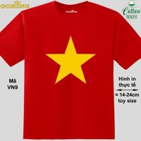 Mã VN9. Áo thun lá cờ Việt Nam. Áo phông cotton Goking, form unisex cho nam nữ, đội nhóm, công ty, đồng phục cao cấp - Đỏ tươi, thun lạnh - 4