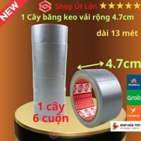 [Mã WCP2312 giảm 30% đơn 120k] Băng keo vải màu xám, rộng 4.7cm, dài 13 mét, lõi giấy 3mm - 1 cây có 6 cuộn