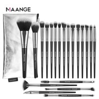 MAANGE Bộ 20 cọ trang điểm chuyên nghiệp với túi đựng cọ trang điểm da không thấm nước 5748+0117
