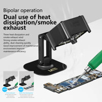 MaAnt M066 quạt thổi mát, hút khói có đèn sấy UV, đèn LED và nút cảm ứng có chân đứng