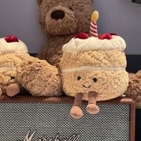 🎈Mabay  Bánh sinh nhật jellycat kem dâu tây Amuseable Birthday Cake Quà Tặng Búp bê nhồi bông
