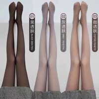 Mặc Bên Ngoài Tiếp Viên Quần Màu Xám Chân Trần Dụng Cụ Tiện Dụng Giả Trong Suốt Thịt Nữ Mùa Xuân Thu Quần Legging Mùa Đông Lông Cừu Lót Một Mảnh Quần Da Trong Suốt