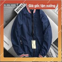 [Mặc Là SANG] Áo khoác nam Bomber vải dù 2 lớp bo phối sọc - MaoMao