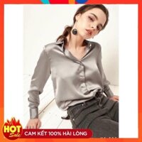 [Mặc Là Xinh]  ÁO SƠ MI PHI BÓNG TAY DÀI NHIỀU MÀU CHẤT ĐẸP