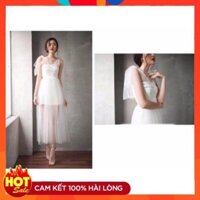 [Mặc Là Xinh]  Đầm dự tiệc đi đám cưới, đầm ôm body phối voan lưới thời thượng Vanessa Dress kèm ảnh thật