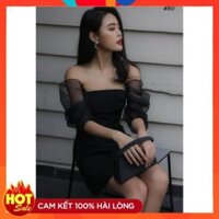 [Mặc Là Xinh]  ĐẦM TRỄ VAI DỰ TIỆC BODY PHỐI TAY LƯỚI SIÊU XINH [HÀNG CÓ SẴN]