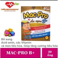 Mac Pro B+ bổ sung Acid amin, các Vitamin cần thiết giúp trẻ ăn ngon ( hộp 20 ống)