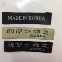 Mác quần áo, mác vải Hàn Quốc