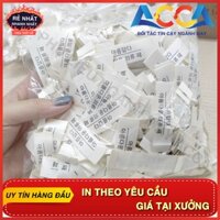 Mác vải gắn quần  áo - Mác gắn cổ áo  ,mác lụa satin in sẵn khổ 1,5* 5cm ,gói 500 cái- nhận in theo yêu cầu