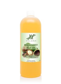 Macadamia Nut Oil by Velona - 32 oz | 100% Pure and Natural Carrier Oil | Refined, Cold Pressed | Cooking, Skin, Hair, Body & Face Moisturizing | U...