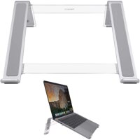 Macally Adjustable Laptop Stand for Desk - Ventilated Notebook Riser w/ 3 Angle Adjustments for Apple MacBook Pro/Air, Samsung Chromebook, Acer Swi...