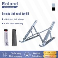 MACBOOK Giá Đỡ Laptop Nhôm CAO CẤP - Tặng kèm túi đựng - Có thể xếp gọn & điều chỉnh độ cao, sửa tư thế ngồi làm việc