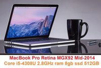 MacBook Pro 13inch Mid-2014 Core i5-4308U 2.8GHz ram 8gb ssd 512GB MGX92 A1502 EMC 2875 MacBookPro11,1