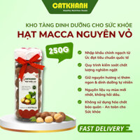 Macca Nguyên Hạt Nứt Vỏ Cát Khánh Macadamia Nuts Úc Hộp 250g Hạt Dinh Dưỡng, Đồ Ăn Vặt, Quà Tặng