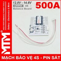 Mạch bảo vệ pin 4S 500A 12.8V pin sắt 3.2V cân bằng - nâng cấp tụ điện - kích bình khởi động xe máy