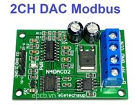 Mạch DAC 2 kênh ( 0-5VDC & 0-10VDC) RS485 Modbus RTU kết nối PLC (N4DAC02)