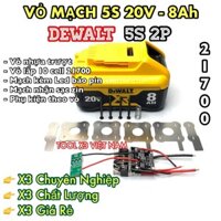 [Mạch đen-D002] Vỏ mạch Dewalt 5S2P 20V - 8Ah 21700, mạch đen nhận sạc zin  (ToolVN)