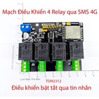 Mạch điều khiển Relay qua SMS  4 Kênh 6 Kênh điều khiển relay qua tin nhắn SMS hỗ trợ 4G