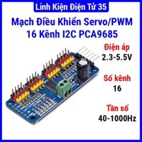 Mạch điều khiển Servo/PWM 16 kênh I2C PCA9685 được sử dụng để có thể xuất ra đồng thời 16 xung PWM