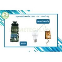 MẠCH ĐIỀU KHIỂN TỪ XA 12V VỚI TAY KHIỂN VÂN GỖ 2 KÊNH
