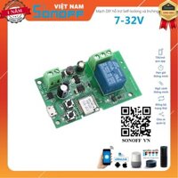 Mạch Điều Khiển Từ Xa Qua Mạng Wifi Nguồn 7-32V Sonoff