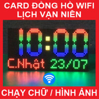 Mạch Đồng Hồ WiFi, Lịch Vạn Niên Điện Tử cho Led Ma Trận P2.5/P4/P5/P10 Full Color