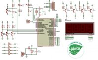Mạch in sẵn + linh kiện mạch đếm sản phẩm 4 số dùng PIC16F877A