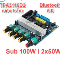 Mạch khuếch đại công suất kỹ thuật số TPA3116D2 TPA3116 Bluetooth 5.0 Loa siêu trầm 100W + 50W X 2