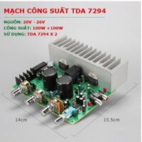 Mạch khuếch đại công suất TDA 7294 công suất 200w - Điều chỉnh Volume, Treble, Bass