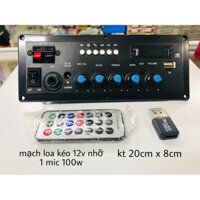 Mạch loa kéo 12V nhỡ 1 móc 100W