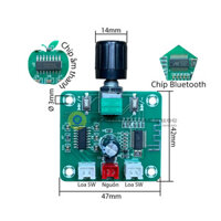 Mạch Loa Khuyết Đại Âm Thanh 2.0 Công Suất 5W x 2 Loa Kểt Nối Bluetooth Không Dây Tặng 3 Jack Cắm