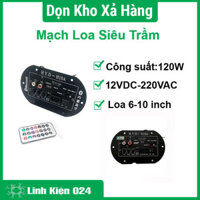 Mạch loa siêu trầm 220VAC 12V-24VDC/Bluetooth/Loa 6-10 inch 120W H10A