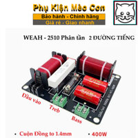 Mạch phân tần loa 2 đường tiếng bass 50-40-30 to khỏe 400w WEAH2510, phân tần bass treb công suất lớn