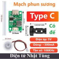 Mạch phun sương có đế 108KHz Type C, Module phun sương siêu âm