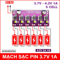 Mạch sạc pin 18650 3.7V 4.2V 1A 6 cell độc lập