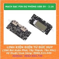 MẠCH SẠC PIN DỰ PHÒNG USB 5V - 2.1A CÓ MÀN HÌNH HIỂN THỊ