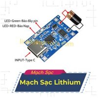 Mạch sạc pin Lithium-ion 18650 3.7V TP4056 1A có bảo vệ và sạc lại (cổng Type C)