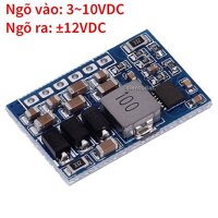 Mạch Tạo Nguồn Đôi ±12V Từ Nguồn 3~10VDC - 10W - Điều Chỉnh Ngõ ra