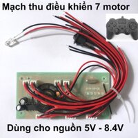 Mạch thu bộ điều khiển 16 kênh 7 motor công suất nhỏ chế máy xúc, xe bánh xích điều khiển từ xa